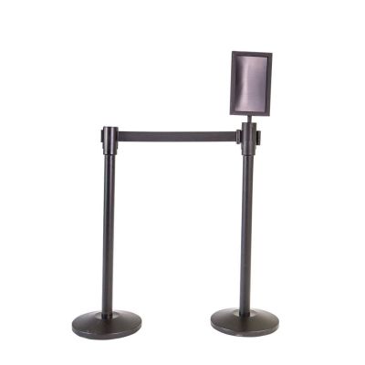 Image of Black Stanchion Sign Holder 7"x11"